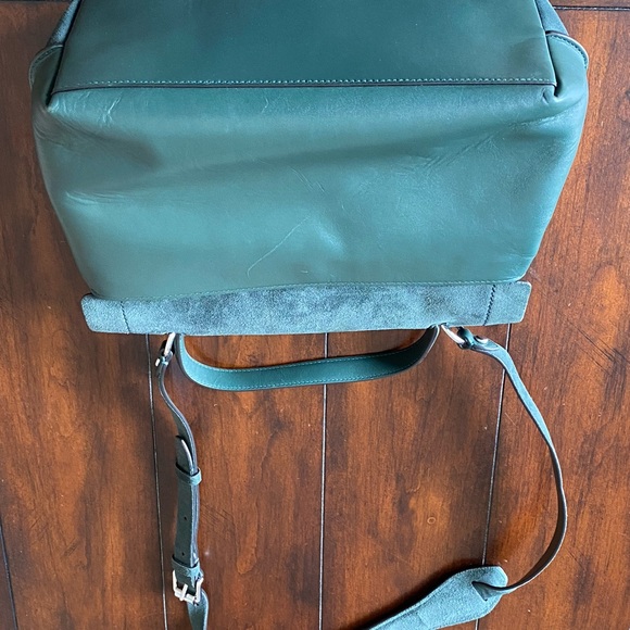 Rebecca Minkoff Stella Suede Satchel -Pine - Picture 12 of 14